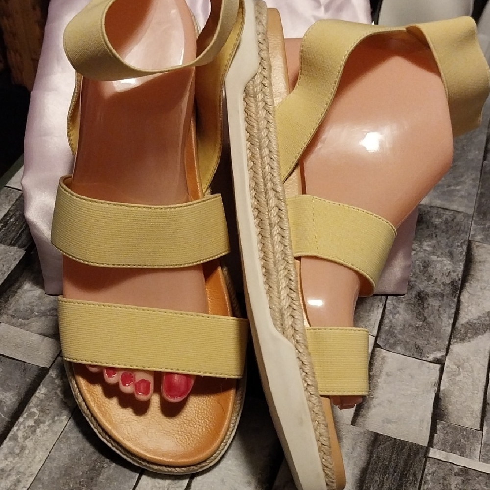 Yellow Strappy Sandals